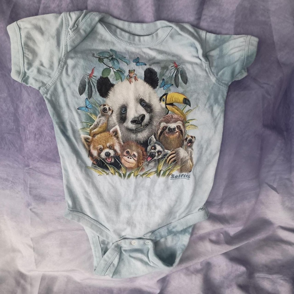 The Mountain Baby Animal Zoo Selfie Graphic Bodysuit